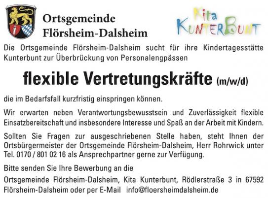 Vertretungskräfte gesucht
